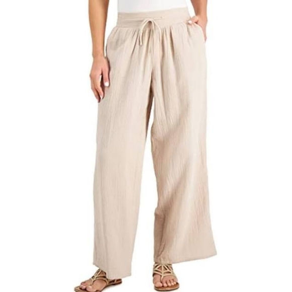 JM Collection Cotton Gauze Pants Size 2X - Picture 9 of 9
